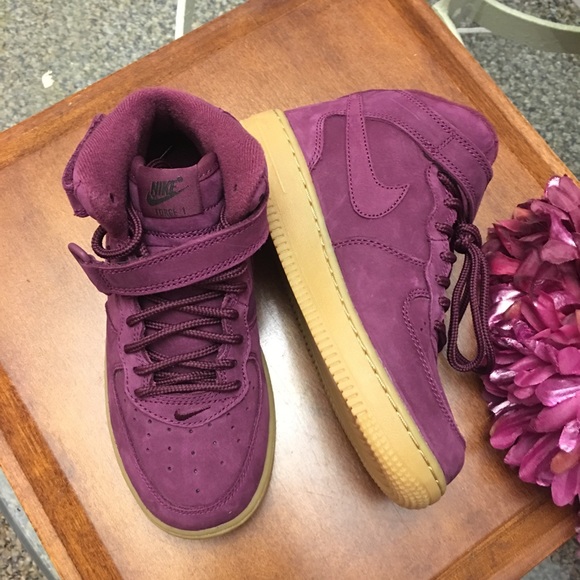 purple suede air force ones